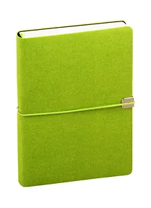 Ежедневник недат. А5 136л LITE BOOK салатовый, иск.кожа, интегр.переплет, тонир.блок