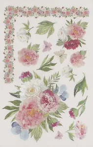 Рисовая бумага для декупажа "Пионы"