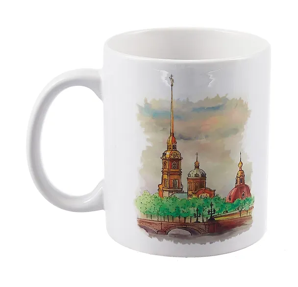 Кружка СПб Акварель Петропавловская крепость (керамика) (330мл) 2986015 — 2