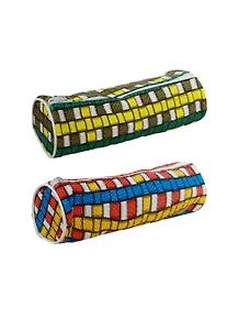 Пенал-тубус "Клетка 3D" объемный ПВХ, ассорти