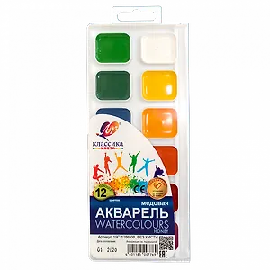 Краски акварельные "Классика", 12  цветов, Луч