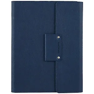 Ежедневник-органайзер недат. А5+ 160л 190*240 "Шеврет экстра" синий, тв.переплет, 4 кольца, магнит.клапан, тонир.блок