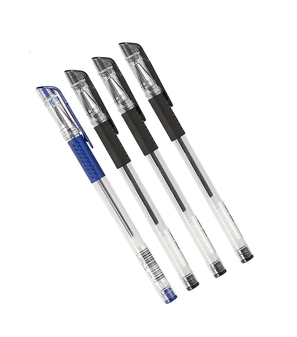 Набор гелевых ручек 3 чёрных, 1 синяя, GoodMark 2977051 — 2