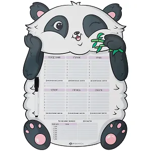 Расписание уроков А3 "МИЛАЯ ПАНДА" магнитная доска, маркер