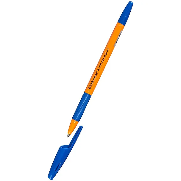 Шариковая ручка синяя 0,7 мм, R-301 Orange Stick&Grip, Erich Krause 259152 — 2