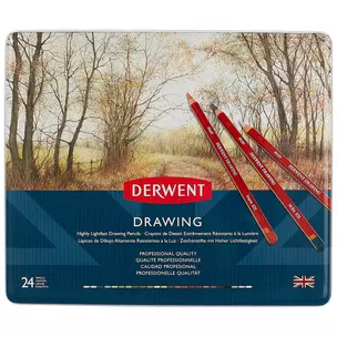 Цветные карандаши «Drawing», Derwent, природные оттенки, 24 цвета — 219322 — 1