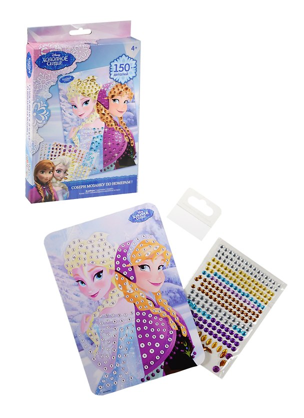 Мозаика-сингл Frozen Disney Холодное сердце Анна и Эльза (01672) (150+ дет.) (Чудо-творчество) (4+) (упаковка) 2508377 — 1