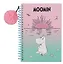 Книга для записей А5 48 листов "Moomin" евроспираль, с подвеской-помпоном, с наклейками — 3026664 — 1