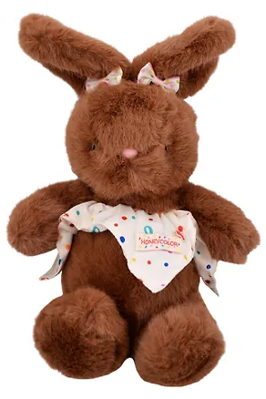 Мягкая игрушка Зайчик с бантиками (коричневый) (30см) (12-20251028-87L) 3136011