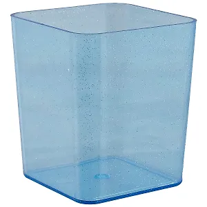 Стакан для пишущих принадлежностей Base, Glitter, пластик, голубой