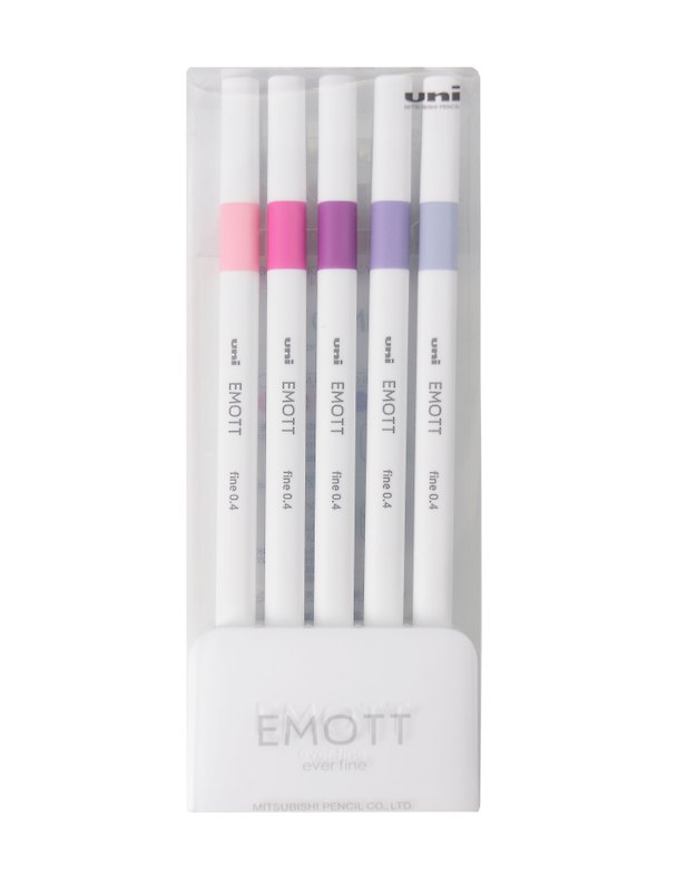 Линеры 05цв "EMOTT. Floral Color" 0,4мм, пласт.уп., UNI 3121621 — 1