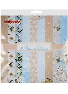 Набор бумаги 15*15см 190 гр/м, Вкус Зимы, 12л