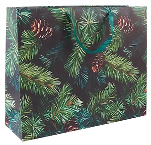 Пакет А3+ 50*40*15 "Еловые ветки" Новый год, бум.ламинат 3129133