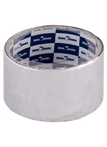 Лента клейкая 50мм*10м метализированная, серая, инд. уп.