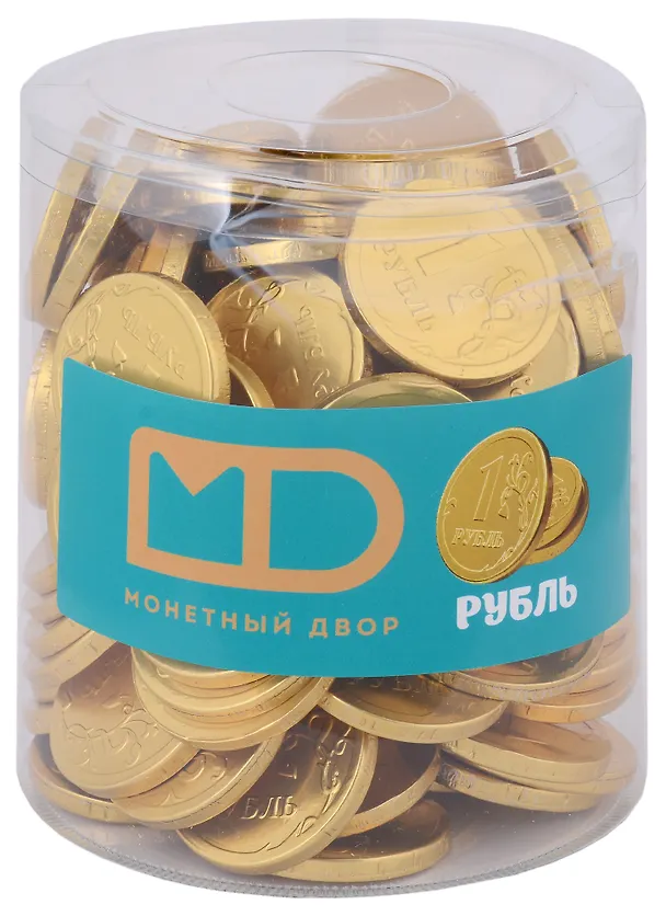 Шоколадные монеты 1 Рубль (банка) (6гр) 2443585 — 1