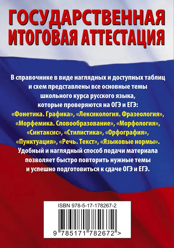 Книга ОГЭ. ЕГЭ. Русский язык. Краткий справочник для подготовки к ОГЭ и ЕГЭ (Ирина Текучева) — 2