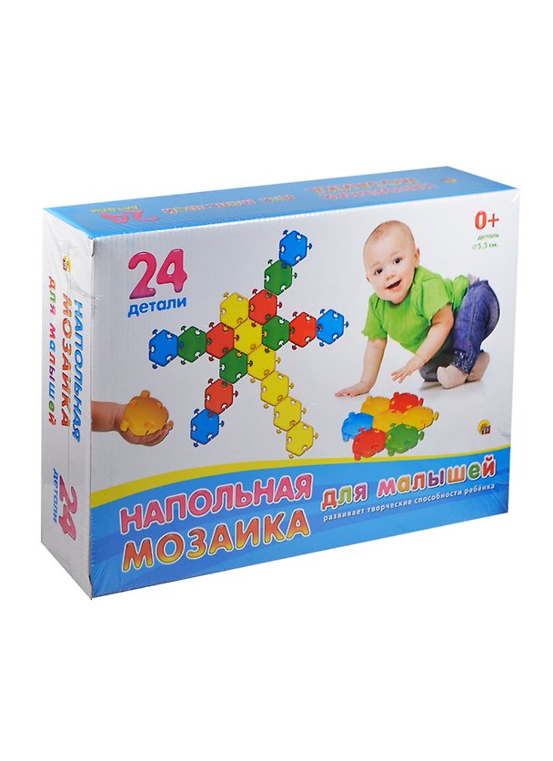 Пластиковая игра, Напольная мозаика для малышей в коробке (24 детали) М-5032 2416393 — 1