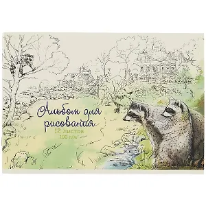 Альбом для рисования Феникс+, "Еноты", А4, 12 листов