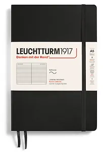 Книга для записей A5 61л лин. "Classic" мягк.обложка, цвет черный, Leuchtturm1917