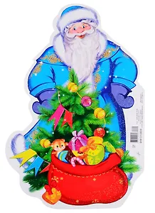 Мини-плакат "Дед Мороз с подарками"