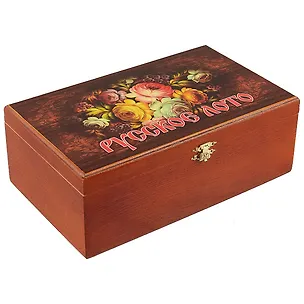 Игра Лото в подарочной деревянной коробке Цветы (14х25х8) (123-072) 2523864