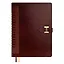 Ежедневник недат. А5+ 160л 175x245 "Сариф экстра" коричневый, иск.кожа, мягкий переплет, офсет, ляссе, подар.карт.коробка с ПВХ-крышкой — 2995275 — 2