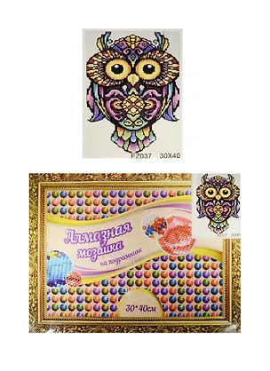 Tukzar, Алмазная мозаика по номерами 30*40 Сова 2549006