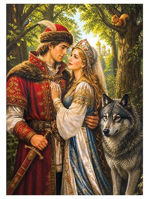 ПАЗЛЫ 500 элементов. СКАЗКИ. ИВАН, ЕЛЕНА И ВОЛК (Арт. Х500-0181) 3179385