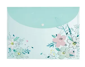 Папка-конверт А4 на кнопке "First flowers"