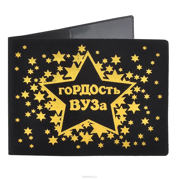 Обложка для студенческого билета Гордость ВУЗа пластик 11*8,5см (607125) 2346911 — 2