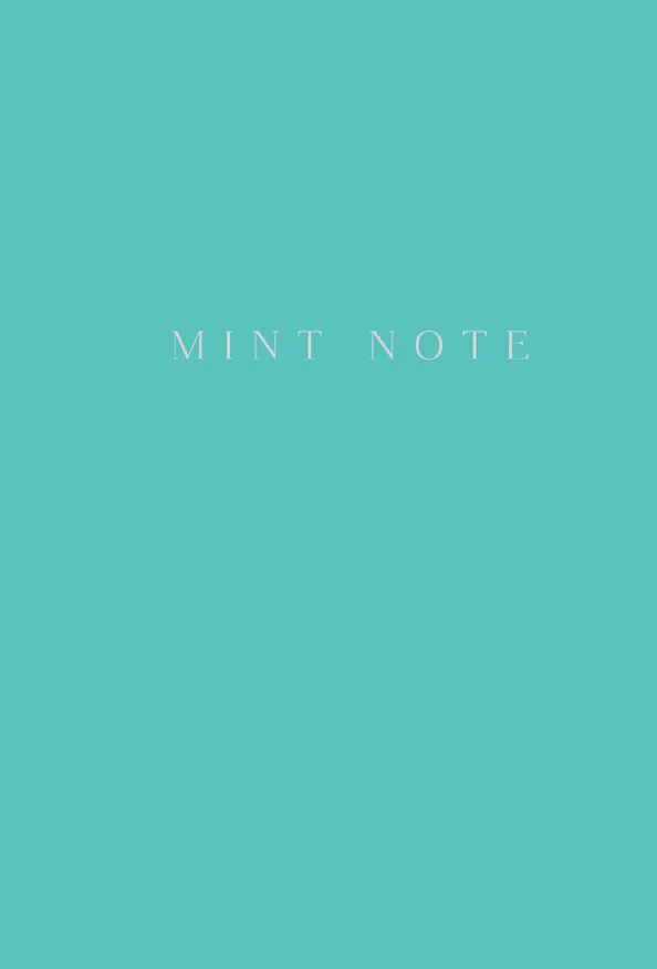 Mint Note. Стильный блокнот с "мятными" страницами 2598024 — 1
