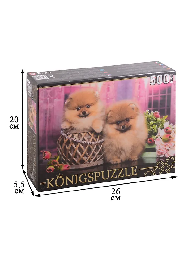 Пазл Два померанских шпица 500 элементов Konigspuzzle ШТK500-3578 2829028 — 2