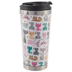 Термостакан Цветные коты 400мл (пластик) 12-06646-cats