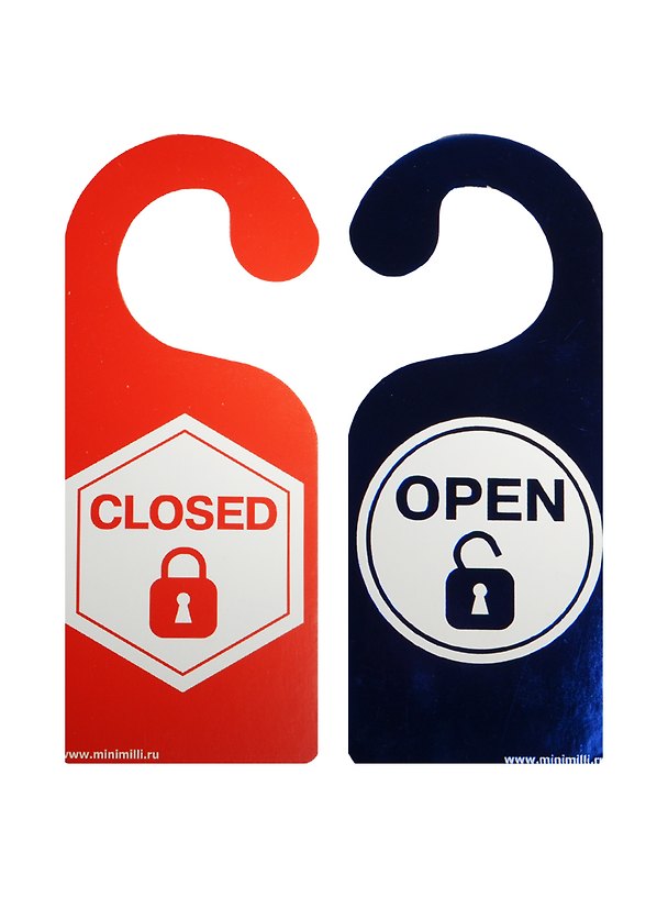 Табличка на дверь Р-045 OPEN/CLOSED 2337168 — 1
