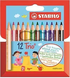 Карандаши цветные Stabilo, Trio, 12 цветов