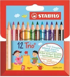 Карандаши цветные Stabilo, Trio, 12 цветов — 301192 — 1