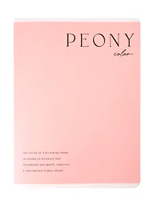 Тетрадь 48л кл. "Peony", розовый, карт.обл., микротекстурирование, ламинация, скрепка