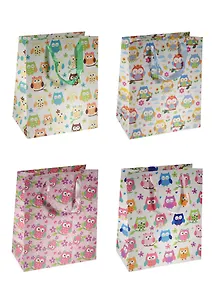 Пакет подарочный бумажный А4 26*32*12.5 "Cовы. Owls mini", дет., мат. ламинат, Kairui
