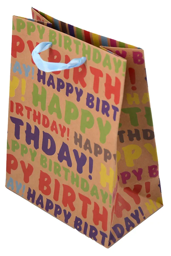 Пакет А5 23*18*10 "Happy Birthday to you" нейтр., бум.мат 2928219 — 3