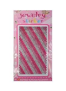 Набор д/творчества Стразы литые д/телефона Jewelry sticker косая розовая полоска 1461-1/6