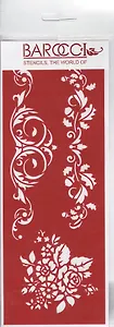 Трафарет Barocci универсальный Классический узор + букет 8,5х23см ТУ-23