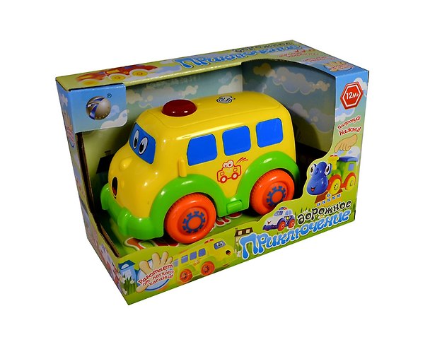 Машинка музыкальная Автобус (11012) (B976042R) (со светом) (коробка) 2395031 — 1