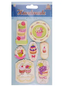 Наклейки бумажные, Сладости 124