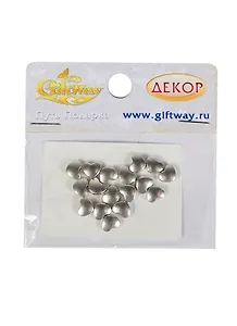 Фурнитура металл бусина Сердечко серебро (00009806) (16шт) (8х4мм) (10 г/уп.)