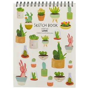 Скетчбук на пружине «Кактусы», 96 листов, А4