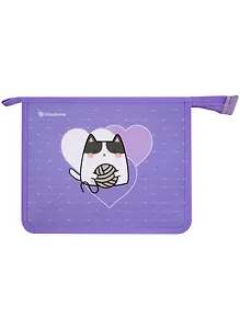 Папка для тетрадей А5 "MEOW POWER" 235*190*50, пластик, молния сверху