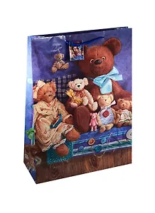 Пакет подарочный бумажный А3 "Медвежата" 33*46*10см, ламинат, Феникс-Презент
