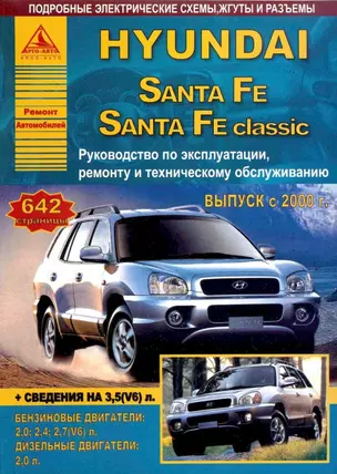 Автомобиль Hyundai Santa Fe/ Santa Fe classic  с 2000 г.Руководство по эксплуатации,ремонту и техническому обслуживанию. — 2682204 — 1