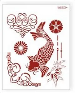 Трафарет пластиковый многоразовый Карп (20х25) (Л033)