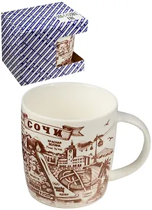 Кружка Сочи (фарфор) (060-1-135BS)